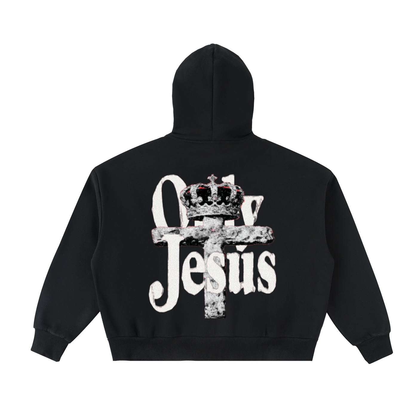 ONLY JESUS FULL-ZIP BOXY HOODIE