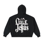 ONLY JESUS FLEECED FULL-ZIP BOXY HOODIE