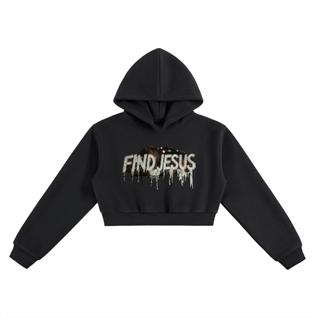 Women's,Hoodie,Cropped,Find Jesus