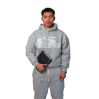 THE KING IS COMING GRAY FLEECE BOXY HOODIE