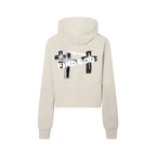 FIND GOD CROPPED HALF ZIP HOODIE