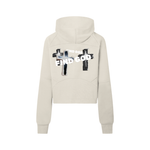 FIND GOD CROPPED HALF ZIP HOODIE