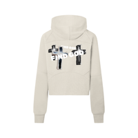 FIND GOD CROPPED HALF ZIP HOODIE