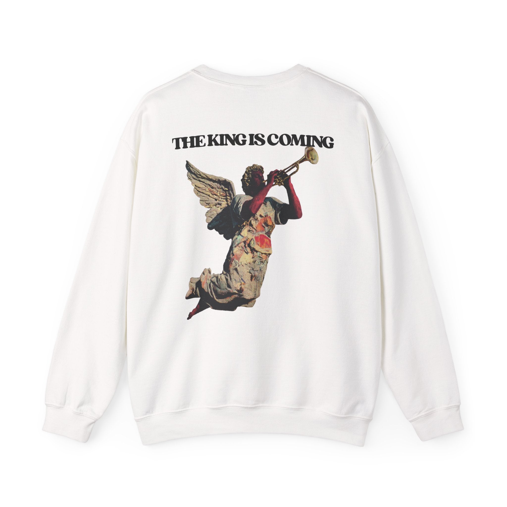 THE KING IS COMING TRUMPET CREWNECK SWEATSHIRT