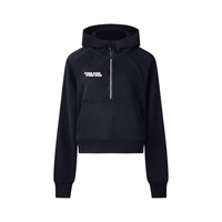 FIND GOD CROPPED HALF ZIP HOODIE