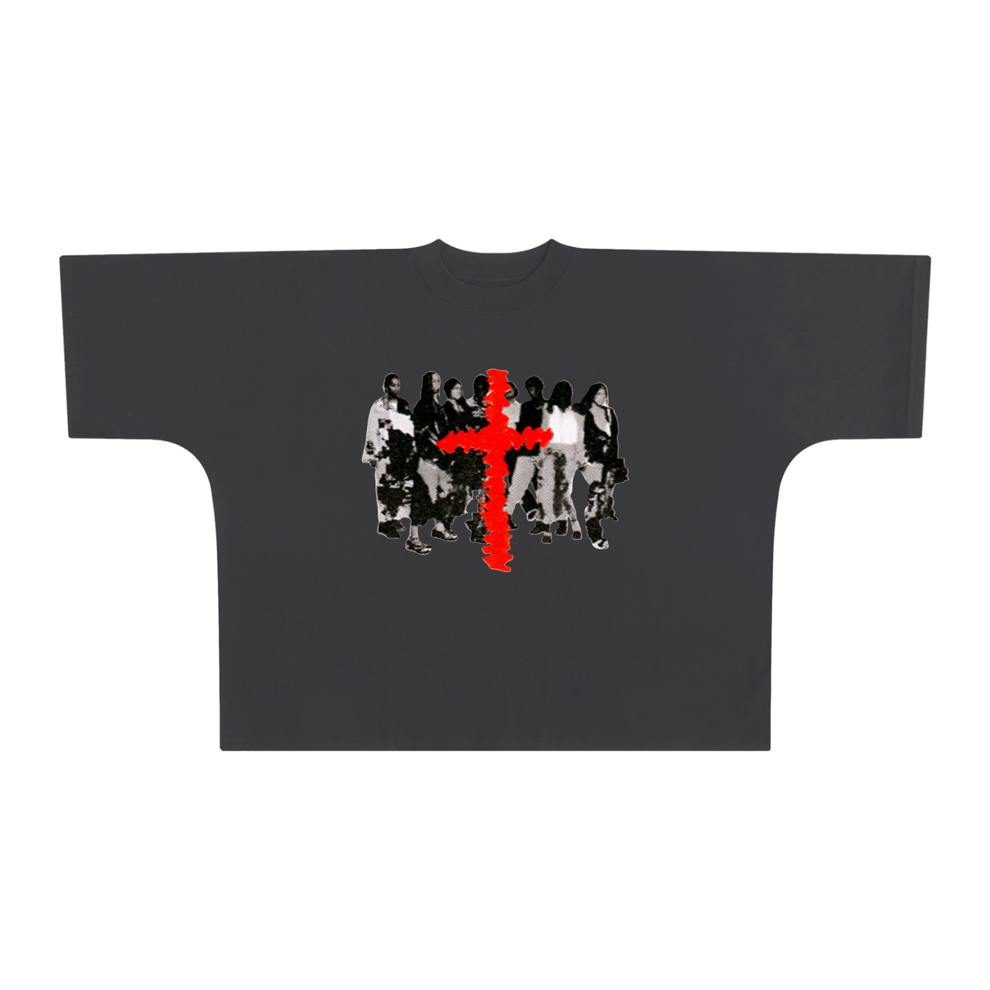 RED CROSS OVERSIZED BOXY T-SHIRT