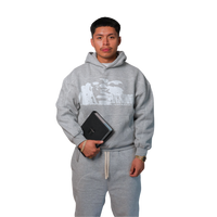 THE KING IS COMING GRAY FLEECE BOXY HOODIE
