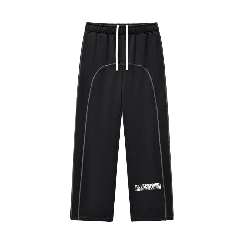 THE KING IS COMING STITCHED SWEATPANTS