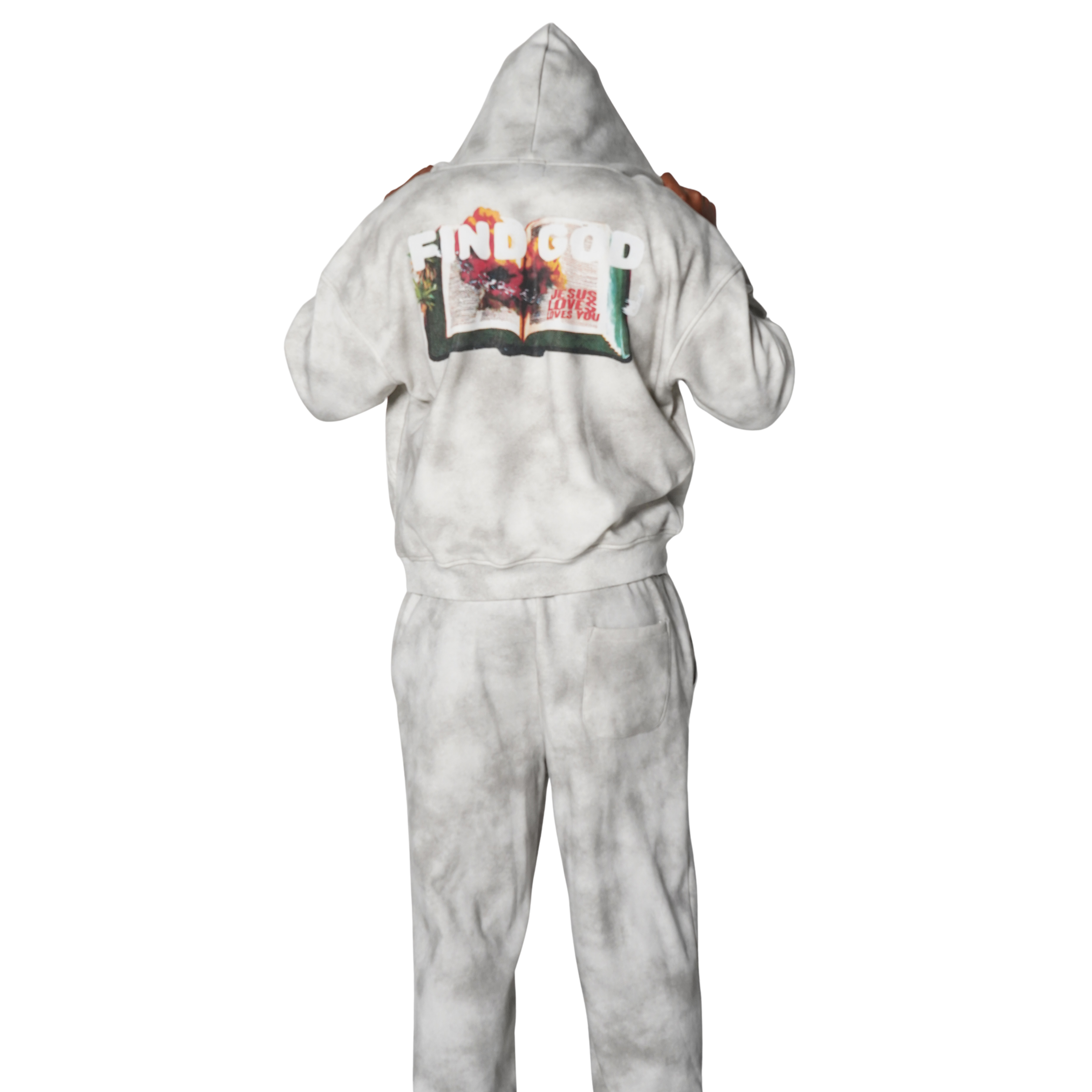 FIND GOD DIRTY WASHED ZIP-UP FLEECE HOODIE