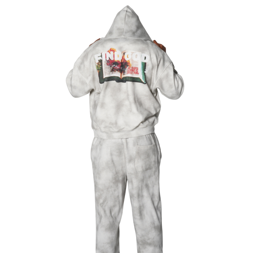 FIND GOD DIRTY WASHED ZIP-UP FLEECE HOODIE