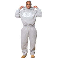 THE KING IS COMING GRAY FLEECE BOXY HOODIE