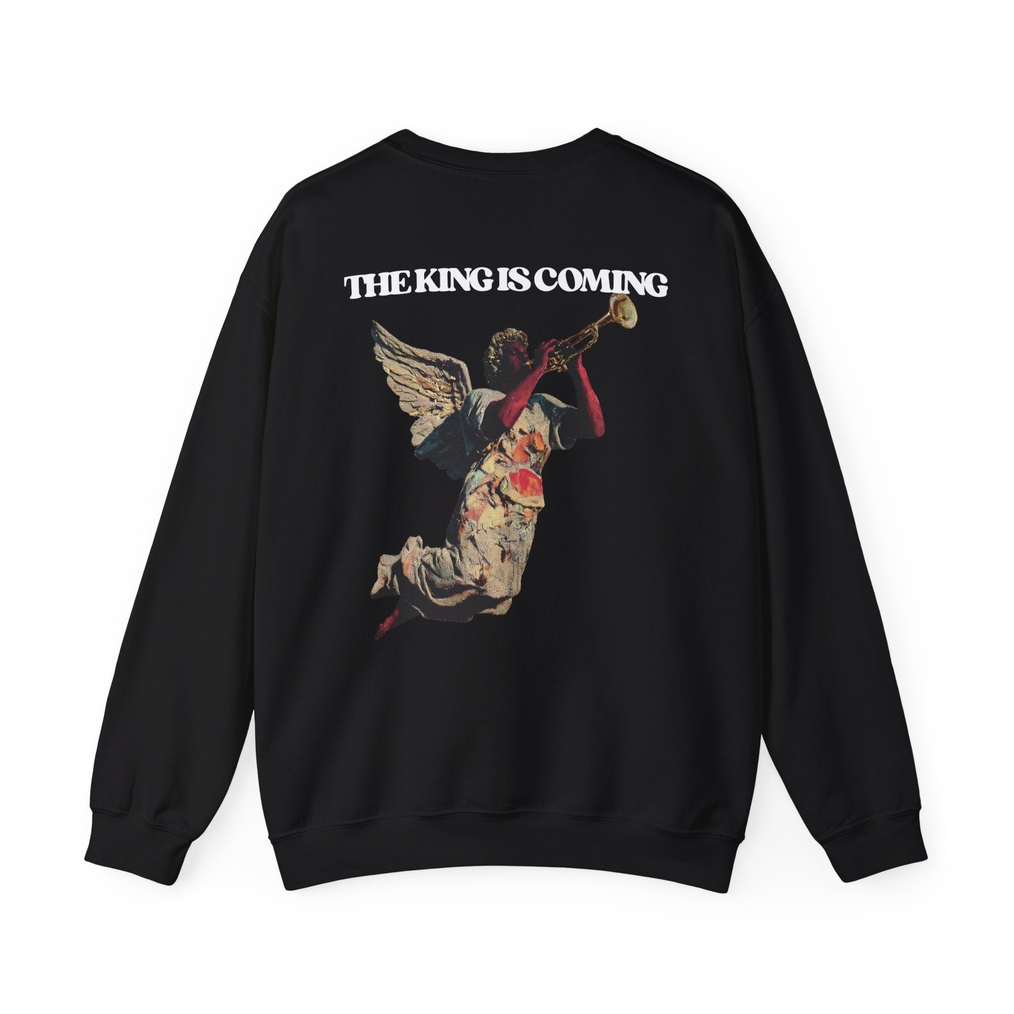 THE KING IS COMING TRUMPET CREWNECK SWEATSHIRT
