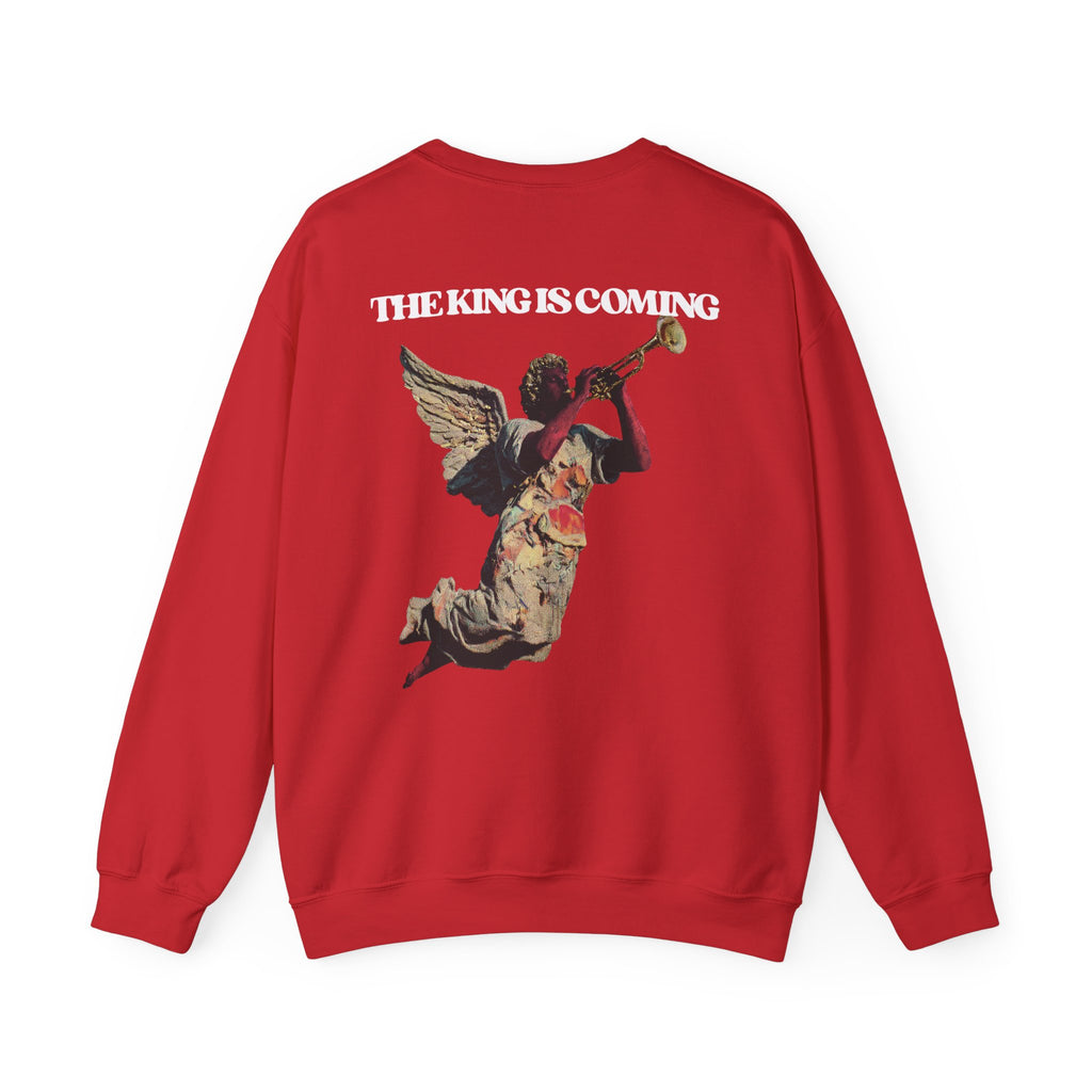 THE KING IS COMING TRUMPET CREWNECK SWEATSHIRT