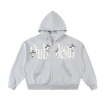 ONLY JESUS FLEECED FULL-ZIP BOXY HOODIE