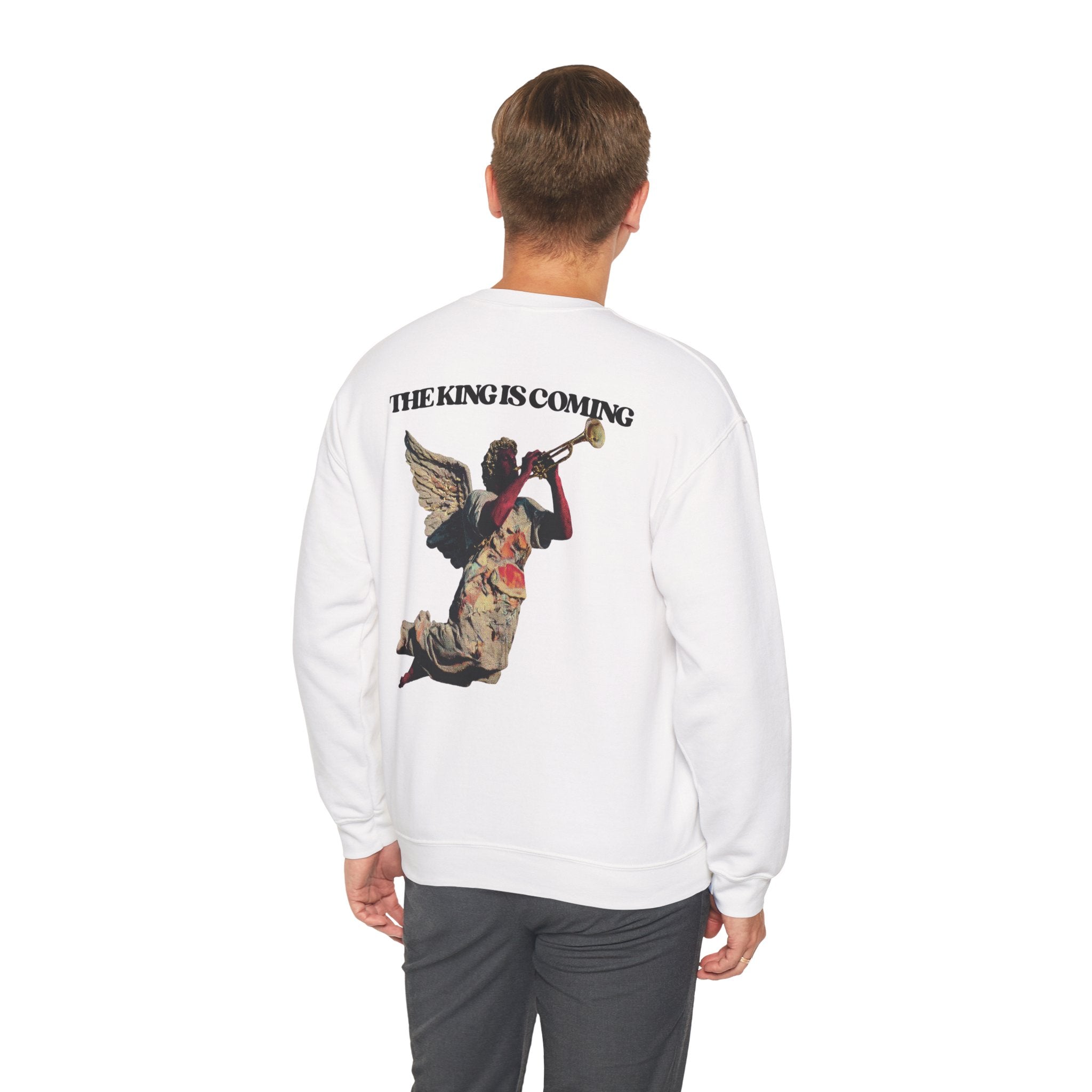 THE KING IS COMING TRUMPET CREWNECK SWEATSHIRT