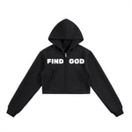 Women's,Hoodie,Zip-up,Zip hoodie,Find God,Jesus