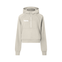 FIND GOD CROPPED HALF ZIP HOODIE