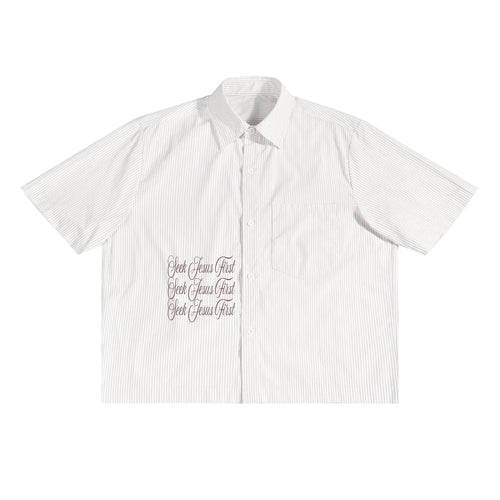 FIND GOD SEEK JESUS FIRST BOXY T SHIRT - APRICOT WHITE