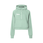 FIND GOD CROPPED HALF ZIP HOODIE