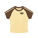 JESUS TEAM CONTRAST STRIPES BODYCON RAGLAN SLEEVE T-SHIRT