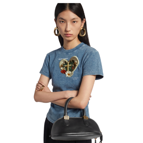 GARDEN CROSS BODYCON TEE