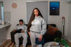 THE KING IS COMING GRAY FLEECE BOXY HOODIE