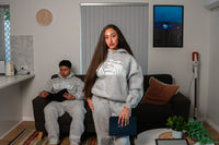THE KING IS COMING GRAY FLEECE BOXY HOODIE