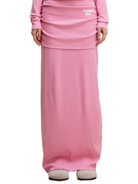 JESUS GIRL DYED WASHED STRAIGHT HIP-HUGGING SLIM MAXI SKIRT