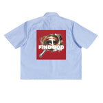 FIND GOD SEEK JESUS FIRST OVERSIZED VERTICAL STRIPE BOXY T SHIRT – BLUE