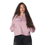 FIND GOD CROPPED HALF ZIP HOODIE