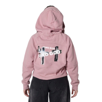 FIND GOD CROPPED HALF ZIP HOODIE