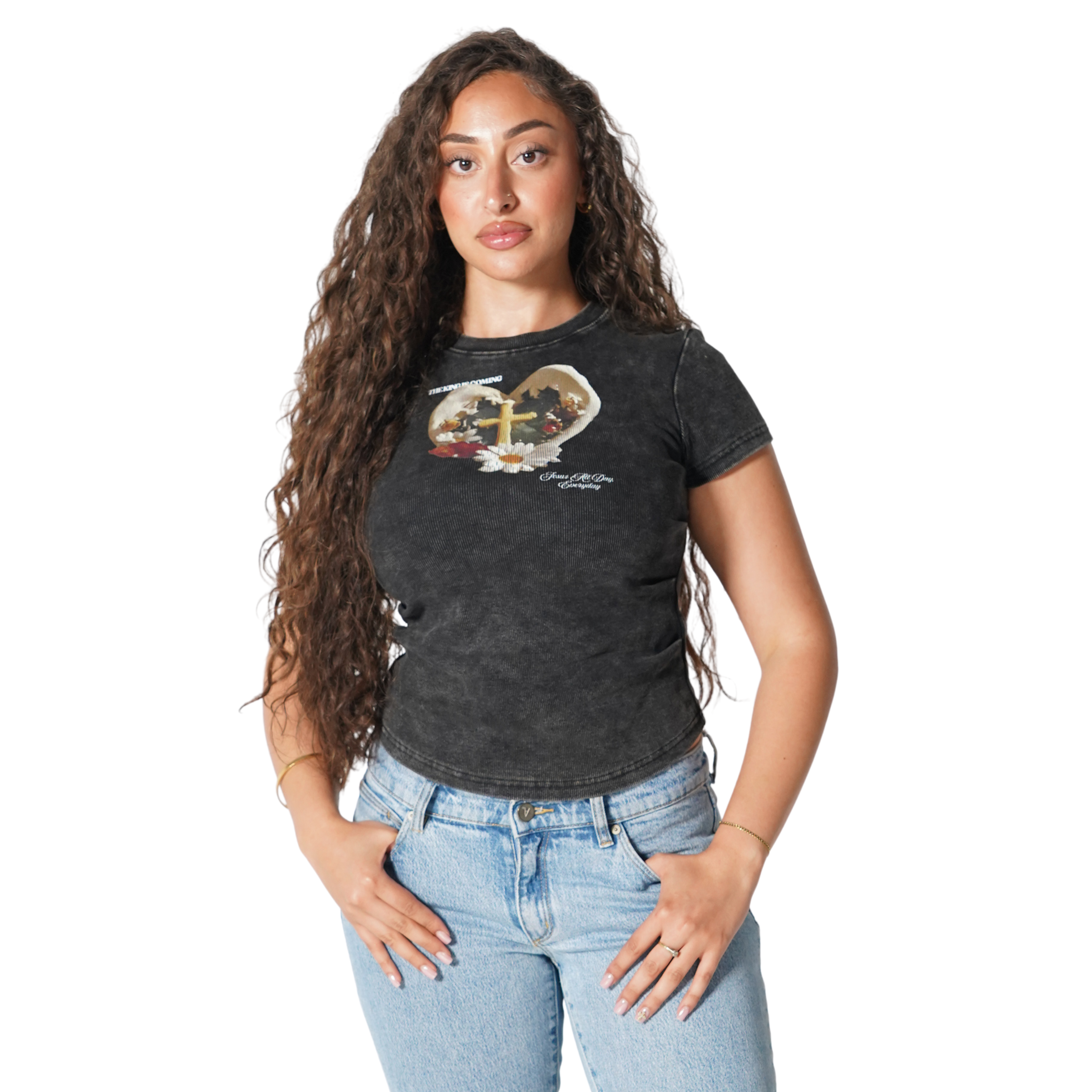 GARDEN CROSS BODYCON TEE