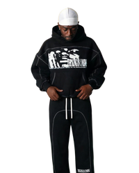 THE KING IS COMING STITCHED BOXY HOODIE