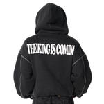 THE KING IS COMING STITCHED BOXY HOODIE