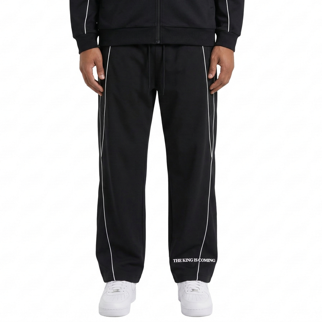 THE KING IS COMING REFLECTION STRIPED SWEATPANTS