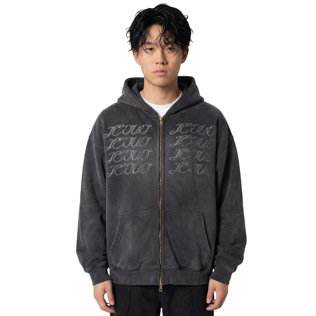 JESUS SUNFADE BOXY FLEECE HOODIE