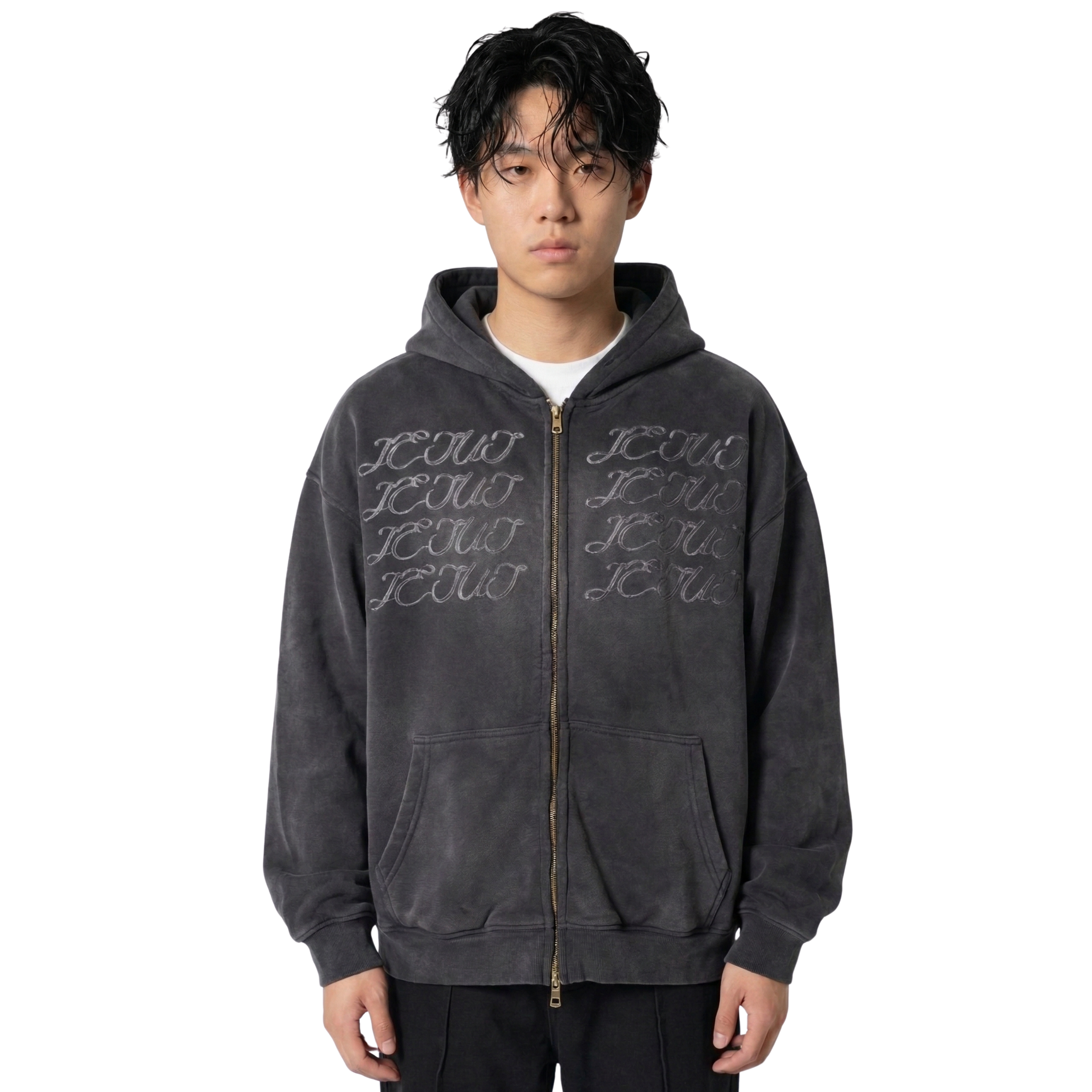 JESUS SUNFADE BOXY FLEECE HOODIE