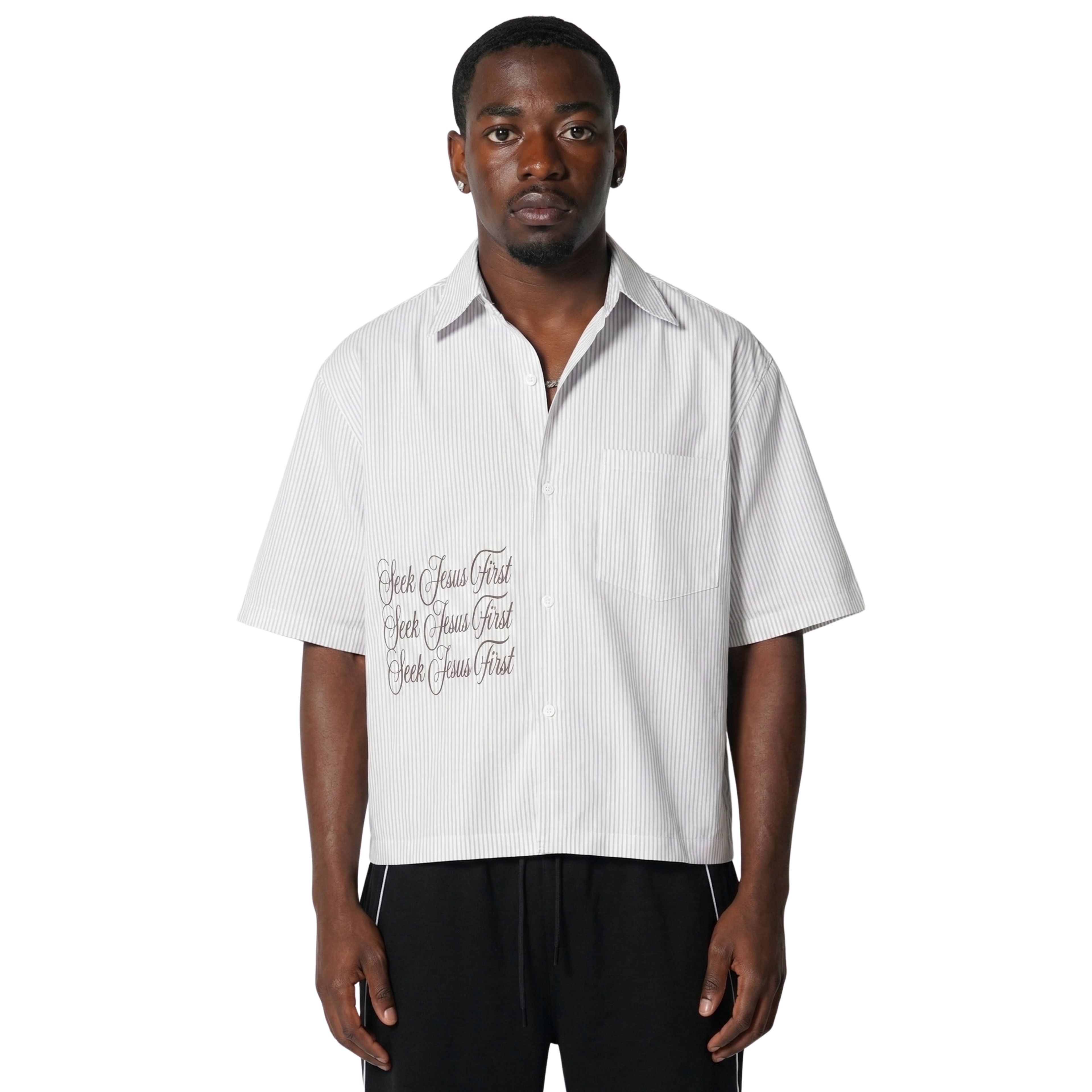 FIND GOD SEEK JESUS FIRST BOXY T SHIRT - APRICOT WHITE