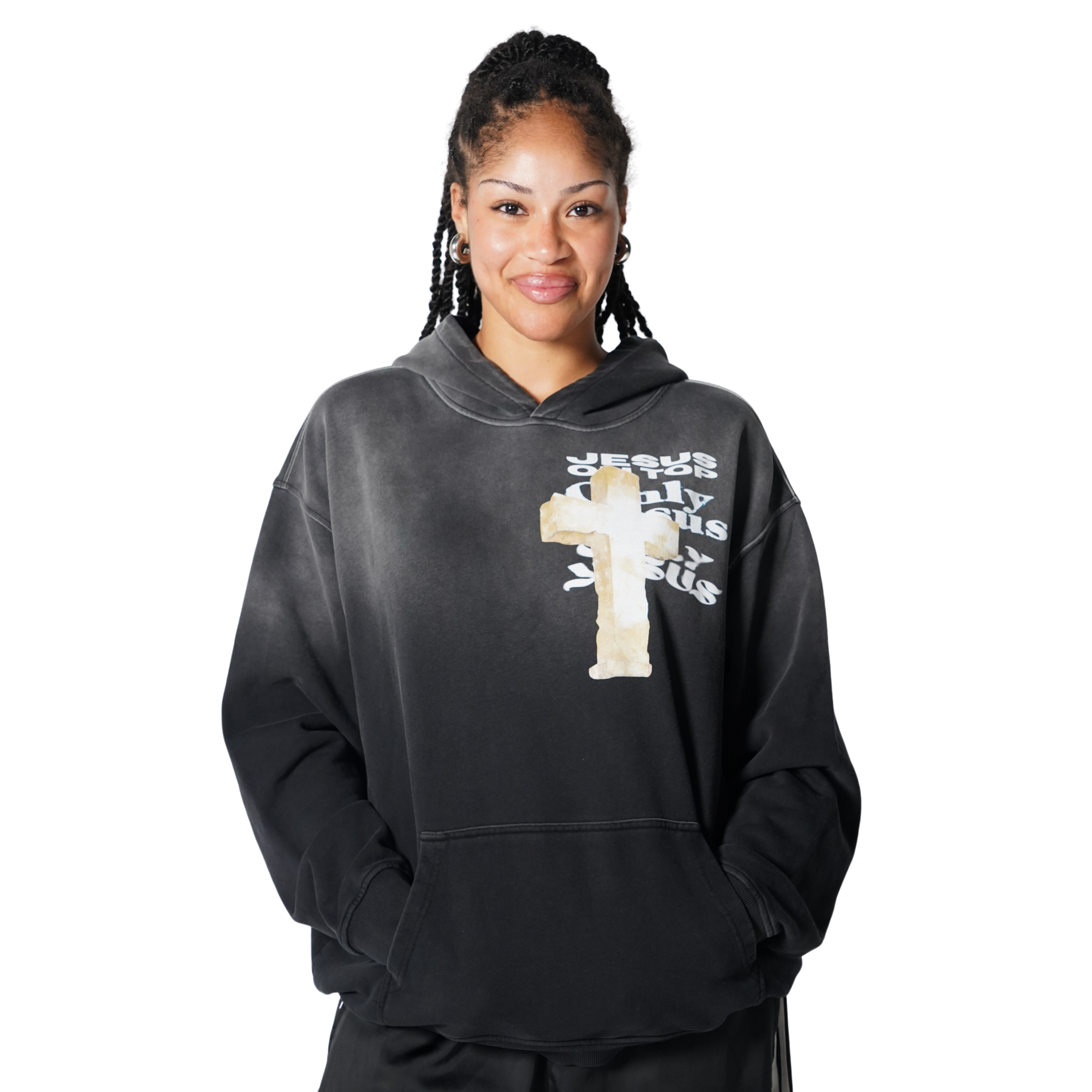 ONLY JESUS SUNFADE OVERSIZED HOODIE