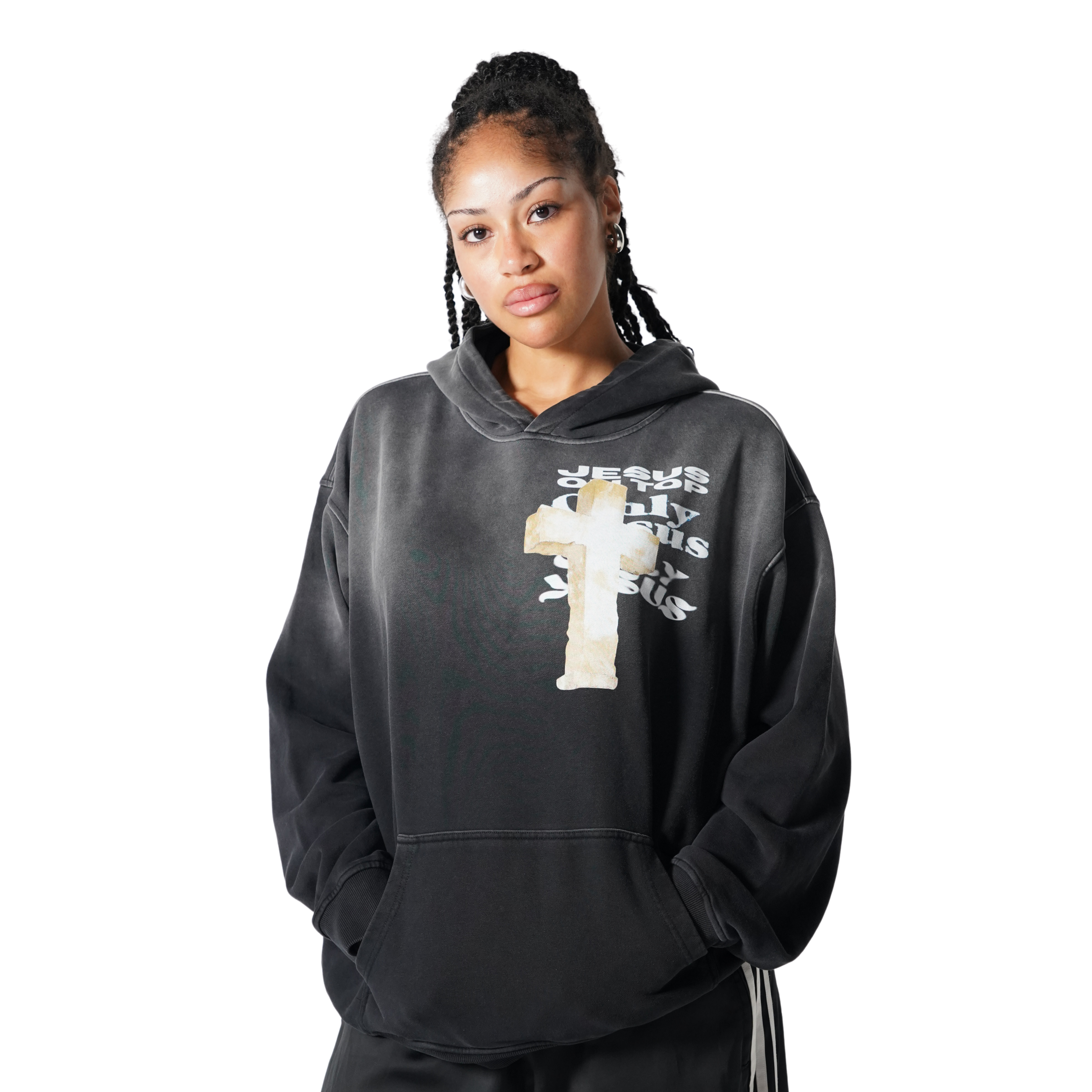 ONLY JESUS SUNFADE OVERSIZED HOODIE