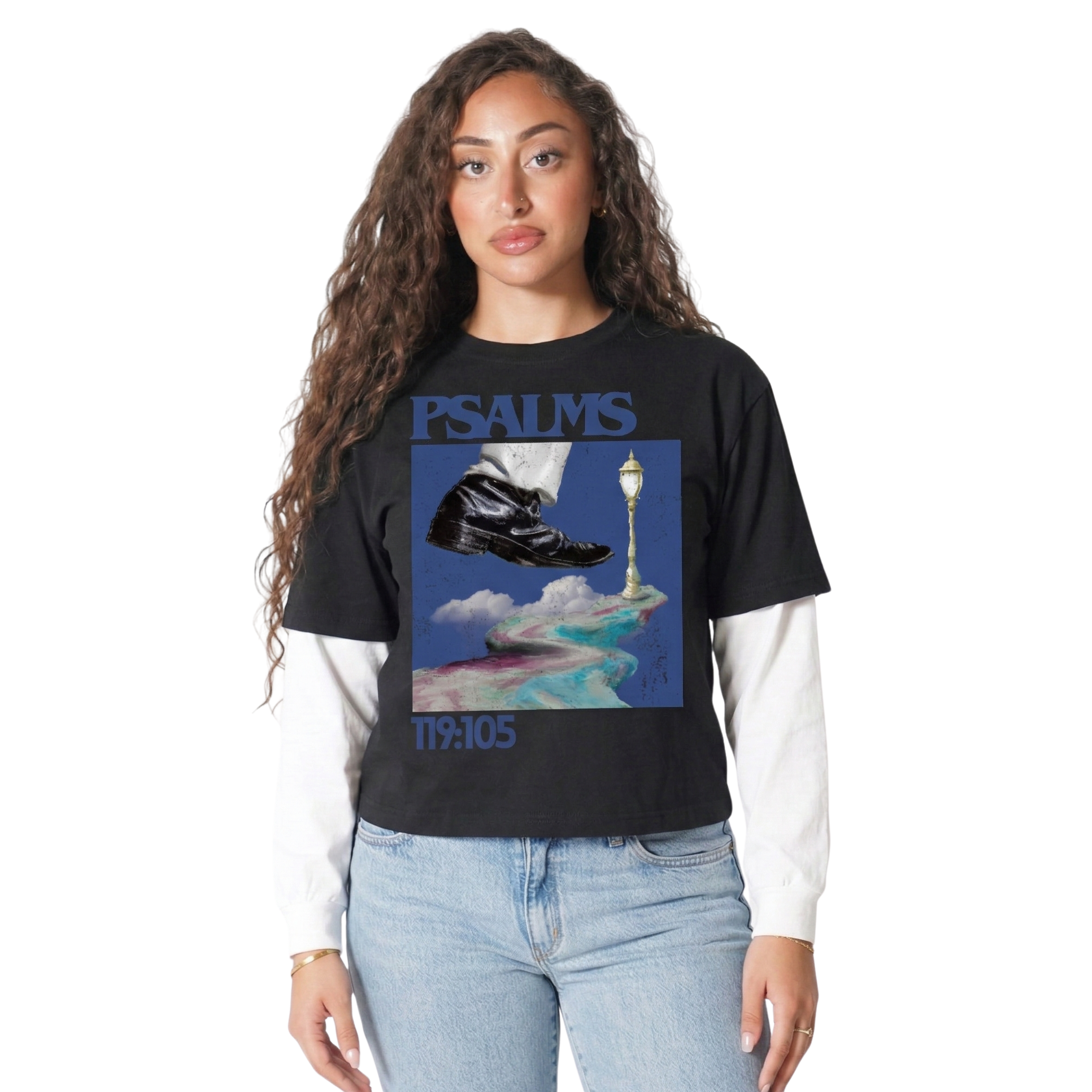 PSALMS 119:105 LAYERED SLEEVE T-SHIRT