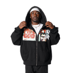 PRAISE GOD FLEECED FULL-ZIP BOXY HOODIE