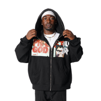PRAISE GOD FLEECED FULL-ZIP BOXY HOODIE