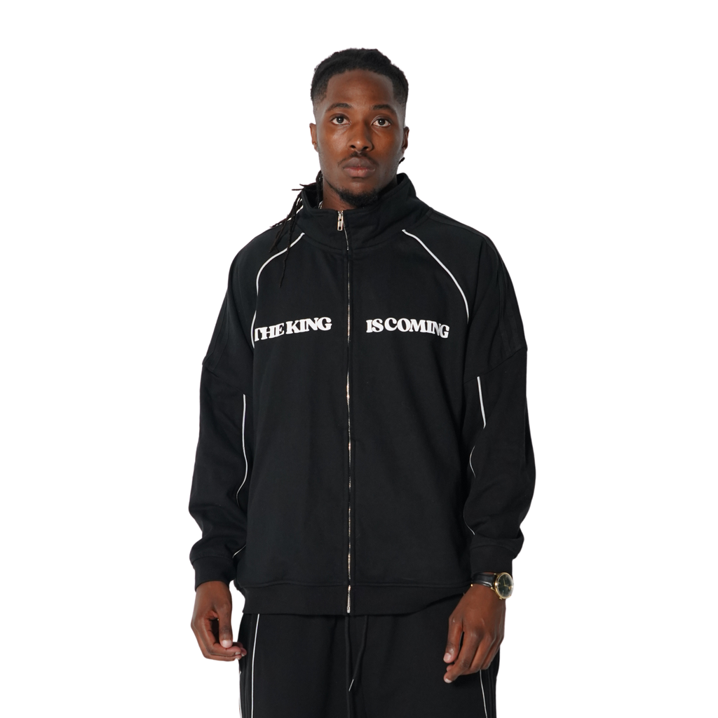 THE KING IS COMING REFLECTIVE STRIPE JACKET