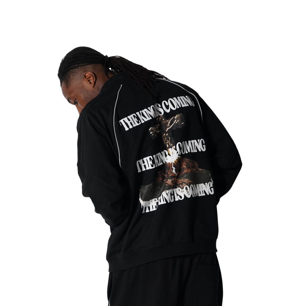 THE KING IS COMING REFLECTIVE STRIPE JACKET
