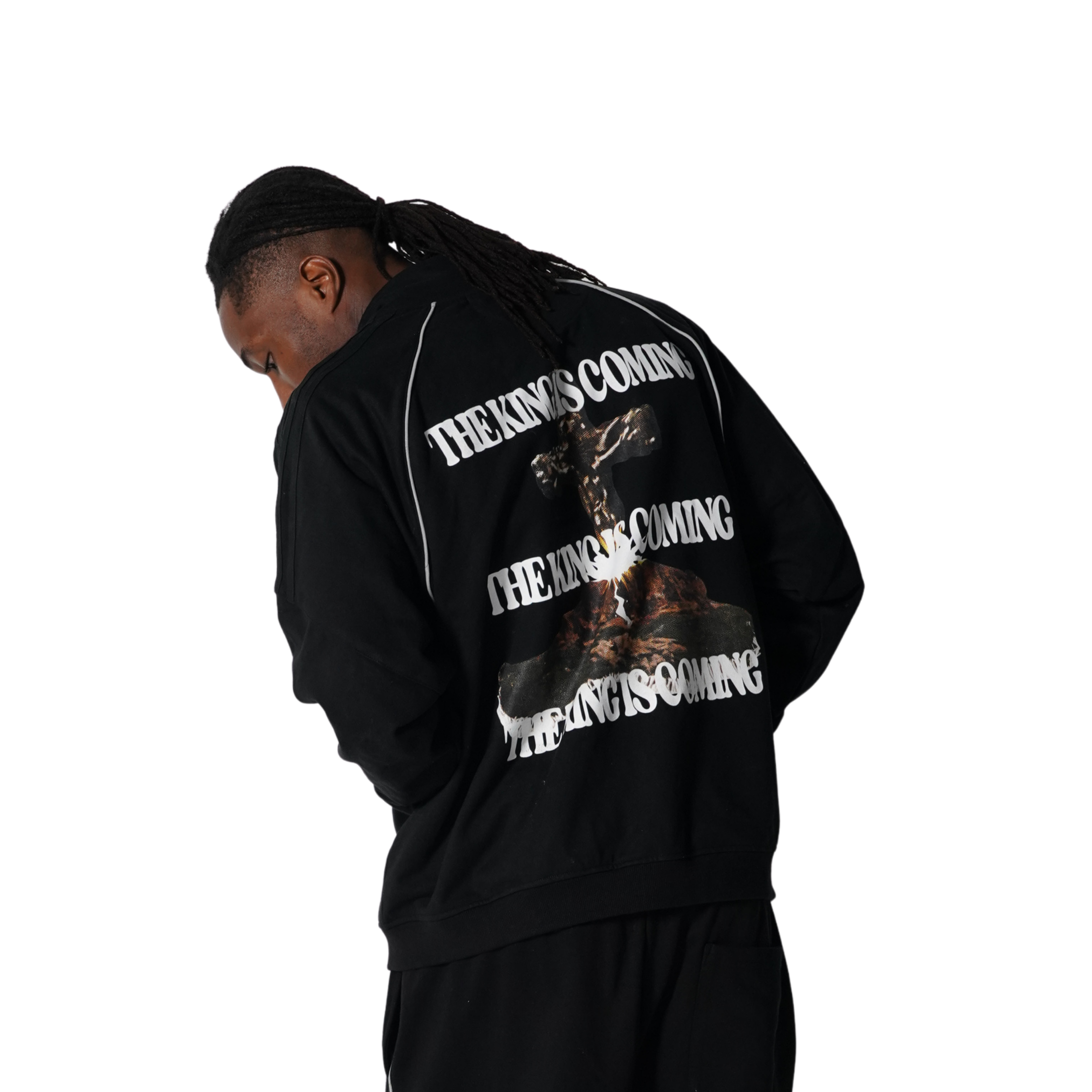 THE KING IS COMING REFLECTIVE STRIPE JACKET