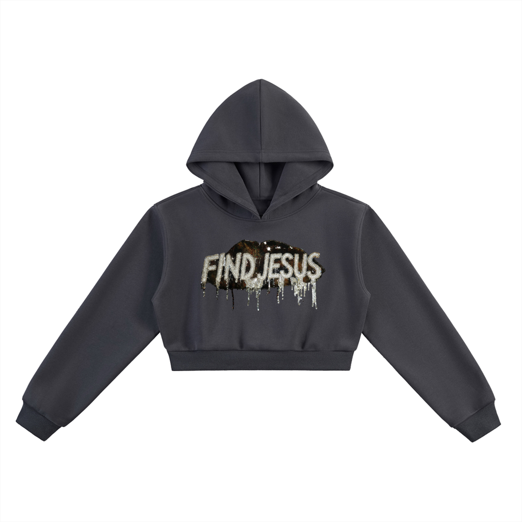 Women's,Hoodie,Cropped,Find Jesus
