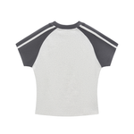 JESUS TEAM CONTRAST STRIPES BODYCON RAGLAN SLEEVE T-SHIRT