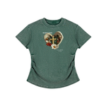 GARDEN CROSS VINTAGE WASHED BODYCON T-SHIRT