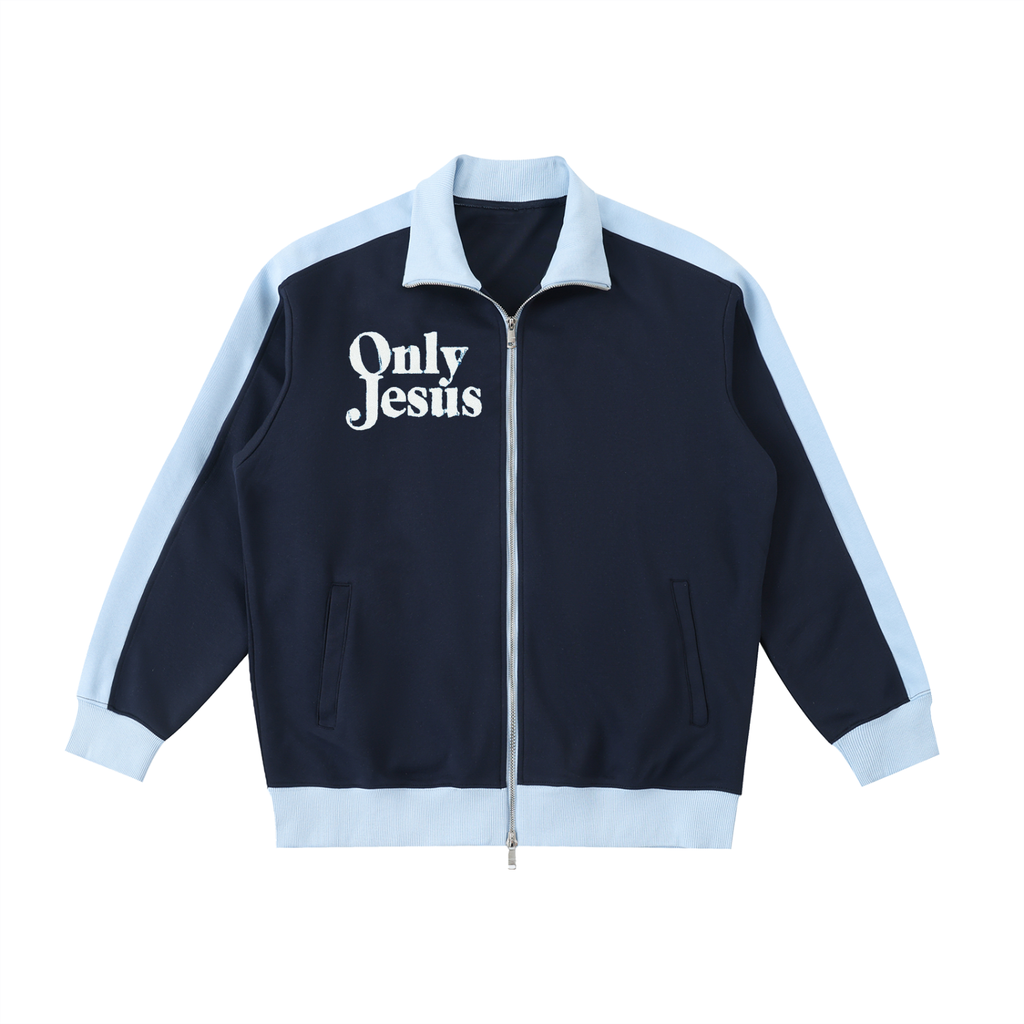 ONLY JESUS CONTRAST TRIM STAND COLLAR JACKET